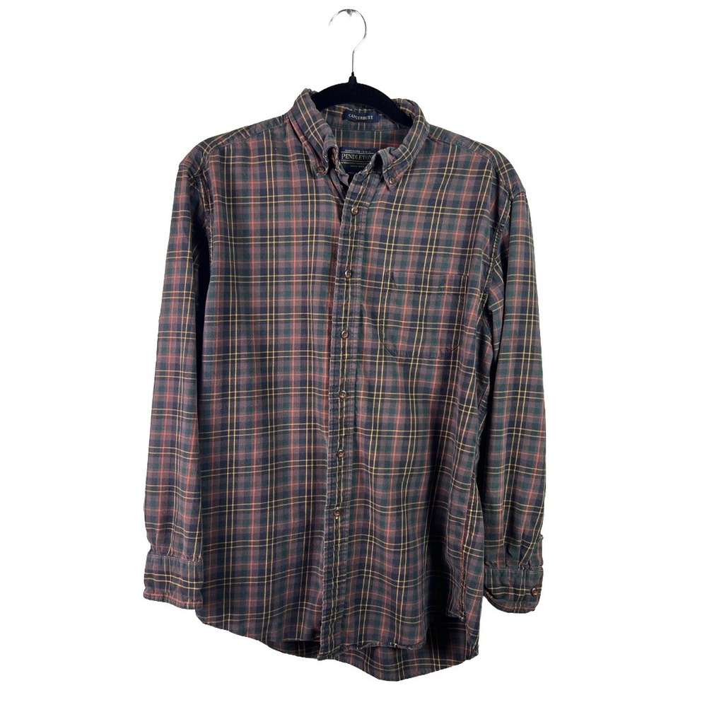 Pendleton Canterbury Plaid Shirt Men's Medium Preppy Gorpcore